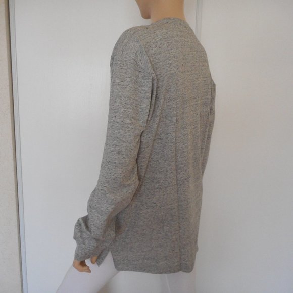 New PINK Victoria's Secret T-Shirt Size Medium Gray Bling Long Sleeve - Picture 8 of 13